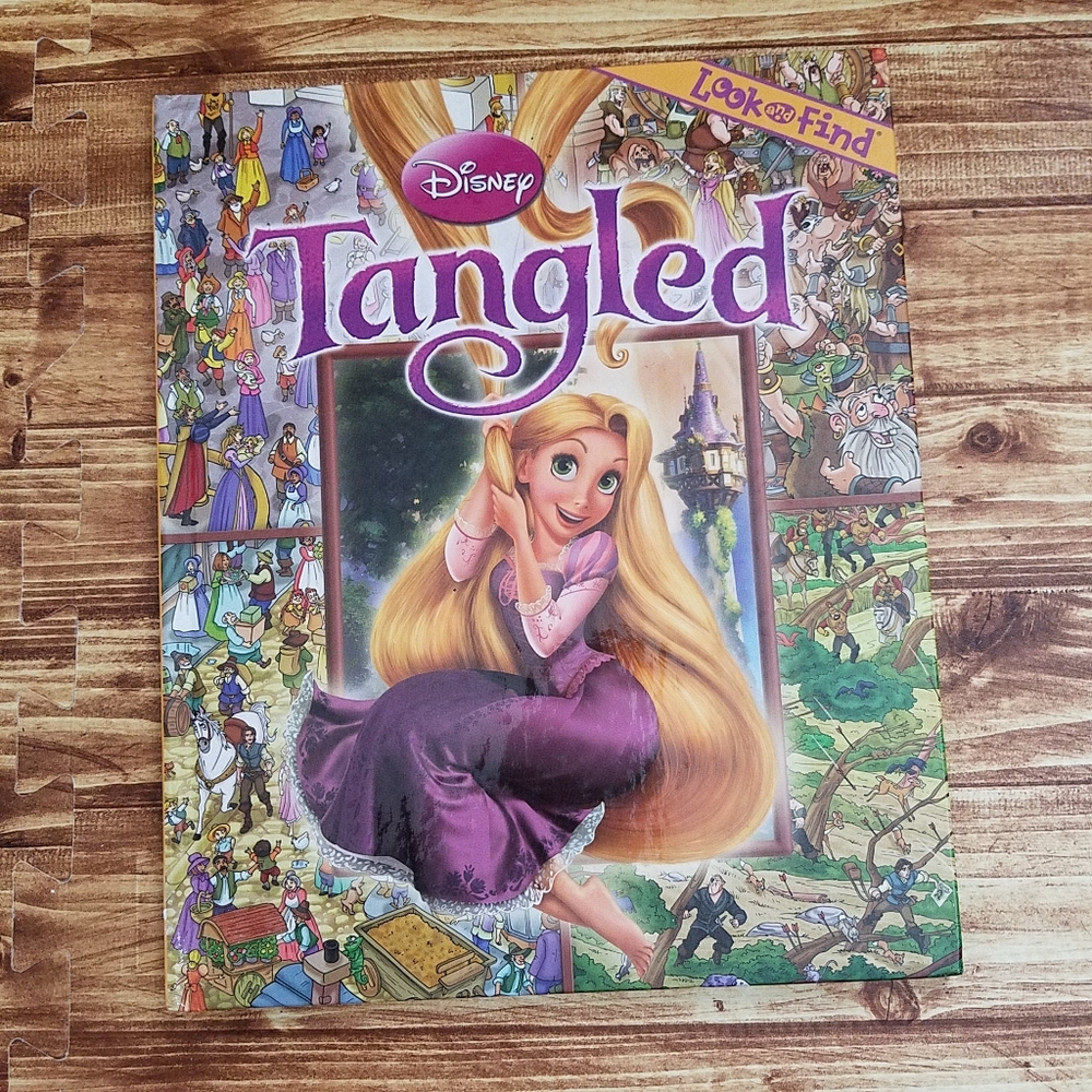 Disney Tangled Rapunzel Look-and-Find Puzzle Book Pi Kids Hardcover